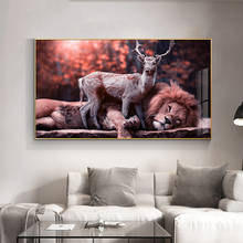 Nordic Animal Canvas Painting Wall Art Cuadros Picture Lion and Deer Modern Animal Posters and Prints for Home Decoration Quadro 2024 - buy cheap