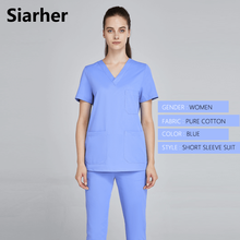 Unisex cotton medical uniform operating room nursing uniform lab uniform pet shop scrubs uniform 2024 - buy cheap