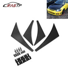 RASTP-4pcs/set Universal Front Bumper Lip Splitter Diffuser Fins Body Spoiler Canards Valence Chin Car Tuning Canard RS-LKT009 2024 - buy cheap