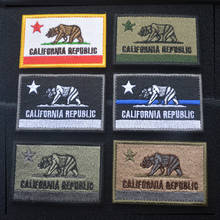 Califórnia bordado remendos emblemas emblema militar do exército 8cm diy acessório aro e laço tático moral estados da américa eua 2024 - compre barato