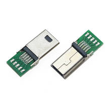 YuXi-enchufe macho MINI USB 10P para Philips, placa PCB con férula de resistencia de 330K, cable soldado, 2 uds. 2024 - compra barato