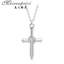 New Women Mens Cross Pendant Necklace Movie Jewelry Link Chain Silver Plated Statement Necklace Jewelry New pingente men 2024 - buy cheap
