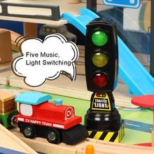 Sinais de tráfego de simulação, blocos luminosos de música, modelo de brinquedo para crianças educacional, presentes de brinquedo 2024 - compre barato