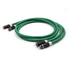 Cable 2RCA Chapado en plata Hifi 2328, alta calidad 6N OFC HIFI RCA macho a macho, Cable de Audio 2024 - compra barato