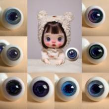 Ojo de simulación de muñeca OB11, 1/12 tamaño, 8mm, 10mm, Ojo de cristal, Perla Negra, ojo degradado multicolor, púrpura, amarillo y otros colores 2024 - compra barato