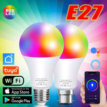 Holofote led e27 b22, lâmpada led para iluminação de casa, controle inteligente por aplicativo ou controle remoto ir rgb colorida e27 2024 - compre barato