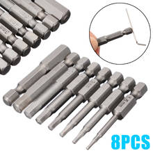 8pcs 50mm 1/4Inch Hex Shank Magnetic Hex Head Screwdriver Drill Bit Screw Drivers Bits Tools 2024 - buy cheap