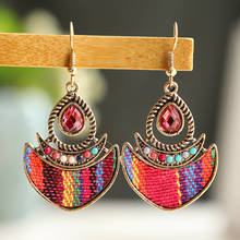 Vintage Bollywood Jewellery Ethnic Drop Earrings Afghan Bead Moon Jhumka Indian Earrings Wedding Jewelry 2024 - buy cheap