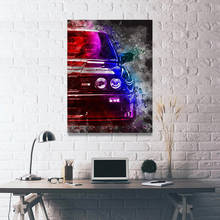 Póster en lienzo para pared de coche, pintura en azul, rojo, negro, impresiones artísticas modulares, imagen antiniebla, regalo genial, decoración del hogar para sala de estar sin marco 2024 - compra barato