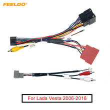 FEELDO-arnés de cableado de Audio para coche, adaptador de Cable de instalación estéreo de 16 pines con Cable USB para Lada Vesta, posventa 2024 - compra barato