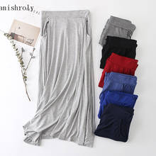 Sanishroly Новая Осенняя Женская Асимметричная длинная юбка с эластичной высокой талией Модальная юбка женская большая юбка макси Saia размера плюс S967 2024 - купить недорого