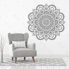 Adesivo de parede mandala ouro, decoração boêmia para casa, esferas de meditação, sala de estar, quarto mestre, removível, presente de ioga, decalque 2024 - compre barato