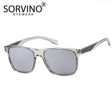 SORVINO Vintage Fashion Mirror Square Sunglasses Polarized Men 2019 Luxury Brand Designer 90s Black Blue Sun Glasses Shades P383 2024 - buy cheap