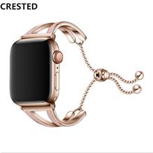 Women strap for Apple watch 5 4 band 38mm 42mm iWatch 5 band 44mm 40mm Apple watch 3 2 1 Jewelry Stainless steel watchband belt 2024 - buy cheap