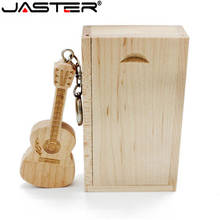 JASTER Guitar Wooden USB flash drive Pen drives 8GB 16GB (5PCS Free LOGO Customized) Maple Box Pendrive 32GB Memory Stick gifts 2024 - buy cheap