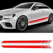 2Pcs Edition AMG Sport Car Side Skirt Stripes Sticker Decal For Mercedes Benz E Class W213 S213 AMG A238 C238 E300 Accessories 2024 - buy cheap