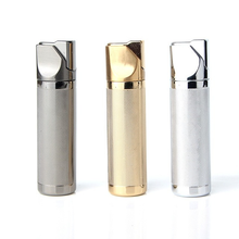 Presentes de metal cilíndrico boutique à prova de vento mais leve para homem gadgets para homem fumar acessórios para erva daninha legal briquet tempete 2024 - compre barato