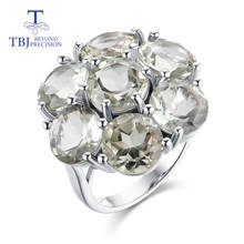 TBJ Natural de piedras preciosas de amatista verde anillo de Esmeraldas anillo de Plata de Ley 925 joyería fina para las mujeres diario o ropa de fiesta 2024 - compra barato