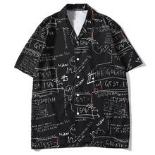 Hawaiian Shirt Streetwear Men Hip Hop Shirts Graffiti Print Harajuku Beach Shirt Summer Casual Shirt Tops Short Sleeve 2024 - buy cheap