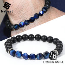 Men Women Natural Stone Labradorite Onyx Bracelet Faces Tiger Eye Lapis Lazul Lava Beads Bangle Wrist Chain Hot Sale Jewelry 2024 - buy cheap
