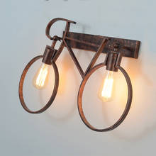 Lámpara única creativa de estilo nórdico para habitación de niños, Luz Retro para dormitorio, restaurante, Internet, Bar, pasillo, bicicleta de hierro 2024 - compra barato