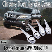 Fortuner sw4 an150 an160 acessórios de carro, adesivos decorativos cromados para maçaneta de porta 2024 - compre barato