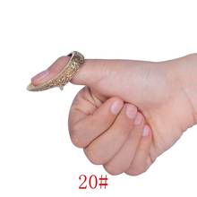 Arqueria dedo artesanal tradicional de bronze, pulso para tiro com arco anel de dedo 20 22mm 2024 - compre barato