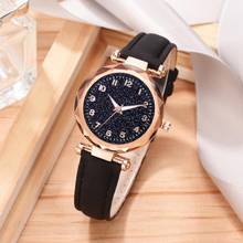 Women Gypsophila Arabic Numerals Quartz Watch 2021 New Fashion Casual Ladies Leather Wristwatch Female Clock Relogio Feminino 2024 - buy cheap
