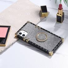 Funda de teléfono con diamantes de imitación brillantes de lujo para Samsung Note 20 Ultra 10 Lite Plus 9 8 J4P J6P, funda trasera con soporte de anillo de purpurina de TPU suave 2024 - compra barato