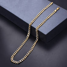 WANDO-collar de cadena de serpiente para hombre, joyería de moda, dos cadenas de Color dorado, África, etíope, 5mm de ancho, N25 2024 - compra barato