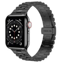 Pulseiras de relógio para apple watch, pulseira para iwatch série 6 5 4 40mm 44mm, iwatch 3 42mm 38mm, pulseira de aço inoxidável masculina e feminina 2024 - compre barato