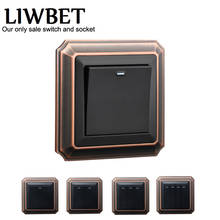 LIBWET Bronze Color 1 Gang / 2 Gang / 3 Gang / 4 Gang Light Switch And Retro Style 2 Way Wall Switch Bedroom Push button  Switch 2024 - buy cheap