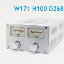 Retro Dual VU Meters Power Amplifier Chassis Hifi DIY PSU Aluminum Preamp AMP Headphone Box Enlcoure Driver Board W171 H100 D268 2024 - buy cheap