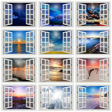 HUACAN 5d Diamond Painting Window Landscape DIY Diamond Embroidery Cross Stitch Sea Mosaic Sunset Handicraft Home Decor Kits 2024 - buy cheap