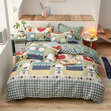 Conjuntos de cama estilo desenho animado, 200x230 conjunto com fronha, 220x240, cobertor com edredom padrão cachorro 2024 - compre barato