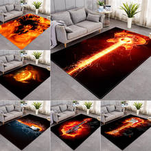 Flame Guitar Pattern 3D Printing Carpets for living Room Bedroom Decor Carpet Modern Nordic Home Floor Mat Kids play Area Rugs 2024 - buy cheap