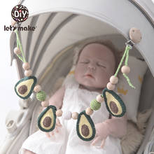 Brinquedo para bebê, clipe de madeira para carrinho de frutas, pingente de chocalho de silicone, mordedor de madeira para cuidados com o bebê, brinquedo para crianças, 1 peça 2024 - compre barato