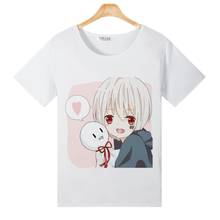 Camiseta de manga corta de algodón de pijo, prenda de vestir, Unisex, de Anime japonés, Cos, nico, mafumafu 2024 - compra barato