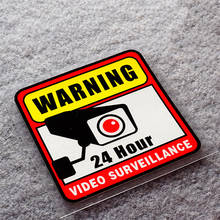 Car Styling Vinyl Decals Warning 24 Hour VIDEO SURVEILLANCE Motorcycle Bike Decorate Stickers 2024 - buy cheap