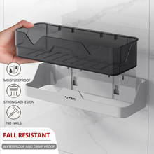 Wall-mounted rack para banheiro à prova dwaterproof água chuveiro shampoo titular plástico wc organizador de armazenamento de cozinha simples prateleiras flutuantes 2024 - compre barato