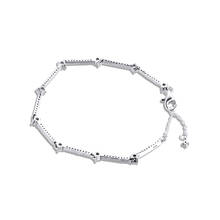 Sparkling Bars 2020  Valentine Day Jewelry Christmas Aesthetic Signature 100% Real Silver S925 Bracelets for Women 2024 - buy cheap