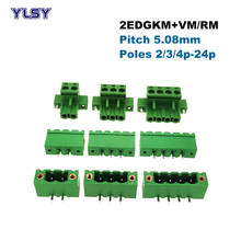 50Pcs Pitch 5.08mm Pluggable PCB Screw Terminal Block Connector Male/Female Morsettiera 2EDGKM+VM/RM 2/3/4/5/6/8/10/12P Bornier 2024 - buy cheap