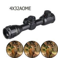 LEBO Rifle Hunting Scope Airsoft Gun 4X32AOME Rifle Scope 1 inch Tube Black Holographic Sight For Shooting Hunting gs1-0260 2024 - buy cheap