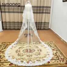 3 M White Cathedral Wedding Veils Long Lace Edge Bridal Veil with Comb Ivory Wedding Accessories Wedding Veil 2024 - buy cheap