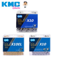 KMC 10 Speed Chain X10 X10EPT X10EL X10SL GOLD /SILVER 116 Links MTB Road Bike Chains Original Boxed Mountain Bicycle Parts 2024 - buy cheap
