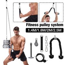 8pcs/set Arm Muscle Biceps Triceps Trainer Machine Home Gym Pulley System Fitness Workout Cable Bodybuilding Exercise Equipments 2024 - buy cheap