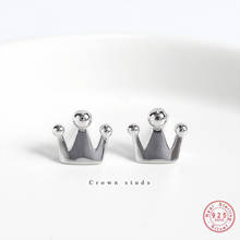 Серьги-короны женские, серебро 925 пробы, Корейская версия 2024 - купить недорого