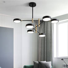 Post Modern LED Pendant Light Nordic Black/White Rotating Shape Pendant Lamp Living Room Bedroom Home Decor Light Fixtures 2024 - buy cheap