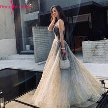 Luxury Tulle Princess Evening Dress Strapless Lace Up Back Floor Length Sexy Prom Party Dress 2020 High Quality Women Dresses 2024 - buy cheap