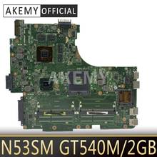 Akemy n53sv placa-mãe do portátil para asus n53sv n53sn n53sm n53s n53 teste original mainboard gt540m/2g 2024 - compre barato